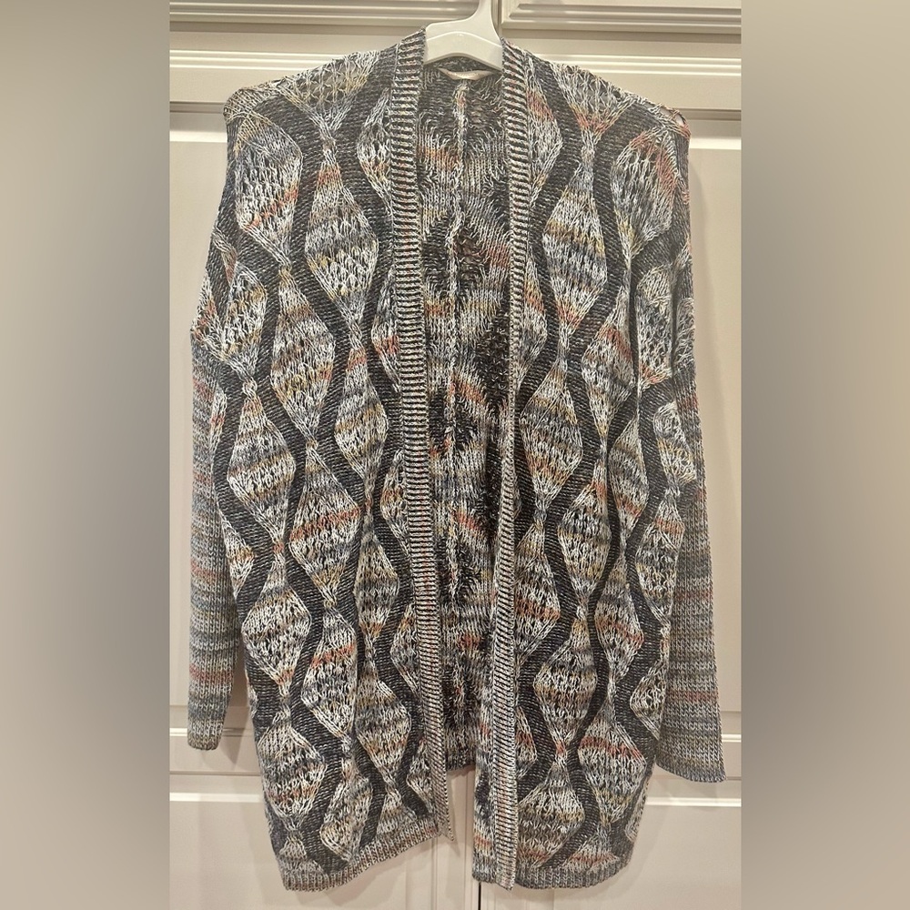 Soft Surroundings L/XL Sweater Geometrical Color Palette NWOT
